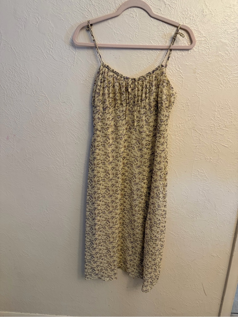 Windsor Yellow Floral Spaghetti-Strap Midi Dress